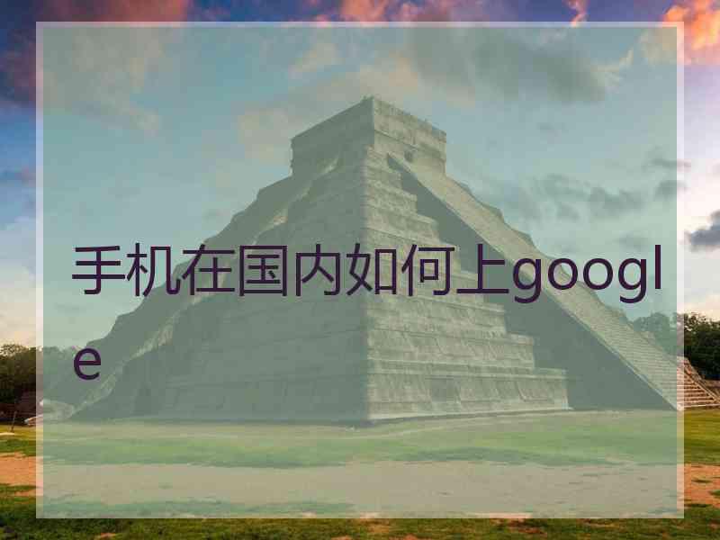 手机在国内如何上google