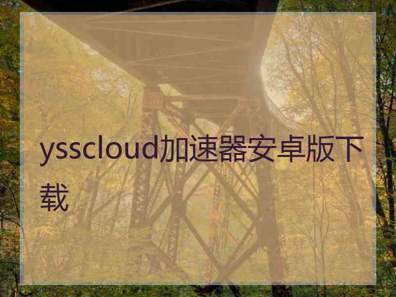 ysscloud加速器安卓版下载