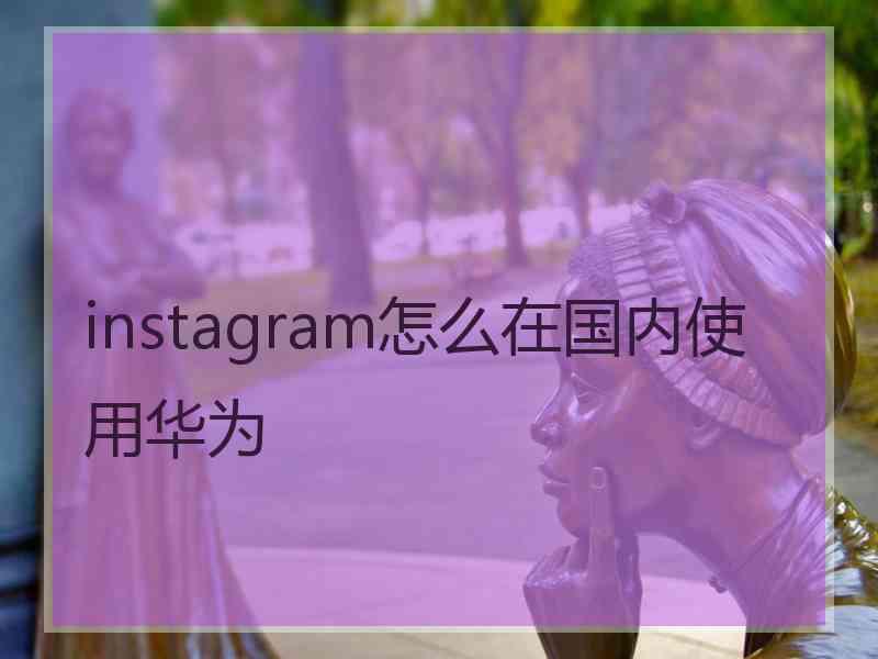 instagram怎么在国内使用华为