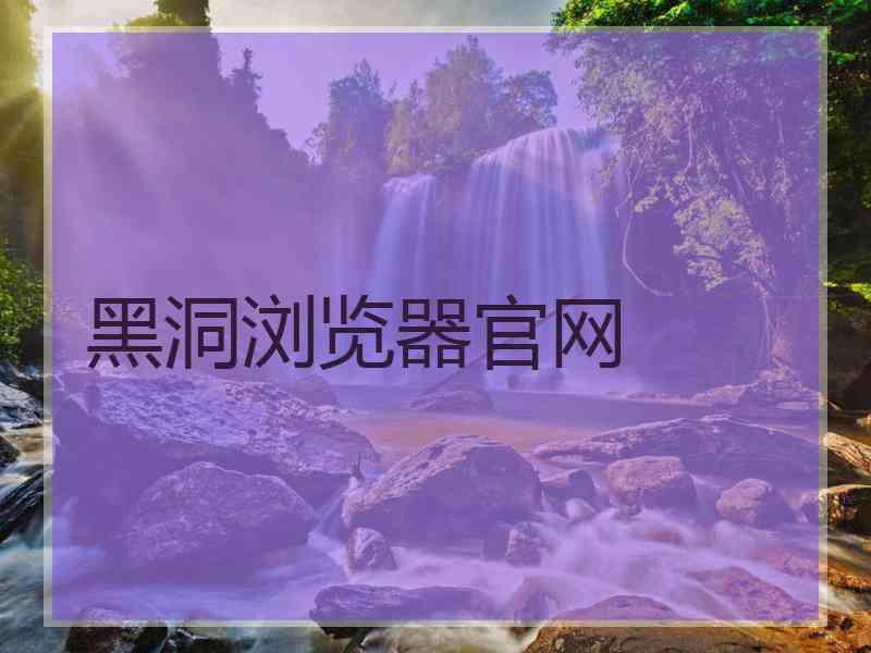 黑洞浏览器官网