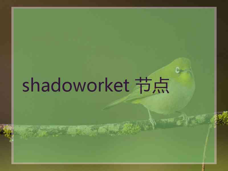 shadoworket 节点