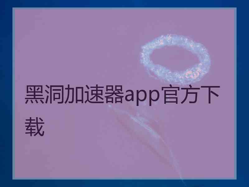 黑洞加速器app官方下载