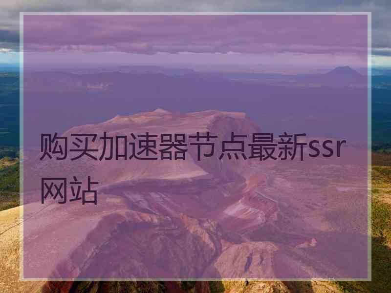 购买加速器节点最新ssr网站