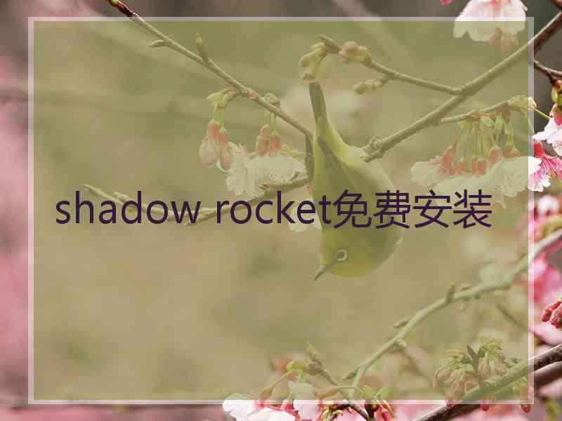 shadow rocket免费安装