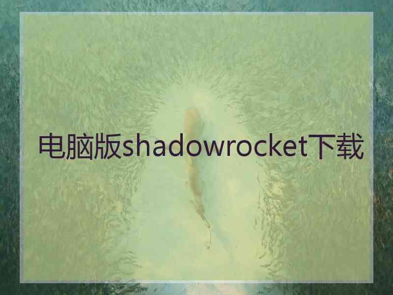 电脑版shadowrocket下载