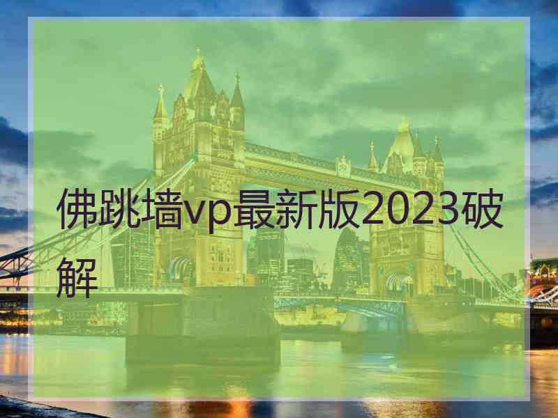 佛跳墙vp最新版2023破解