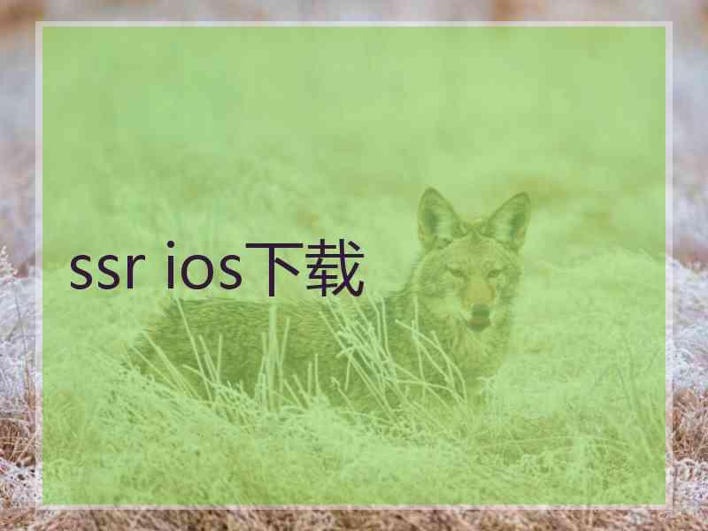 ssr ios下载