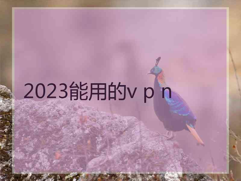 2023能用的v p n