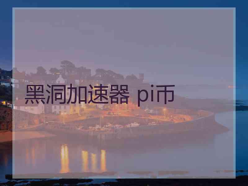 黑洞加速器 pi币